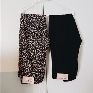 Serra Black and Floral Leggings